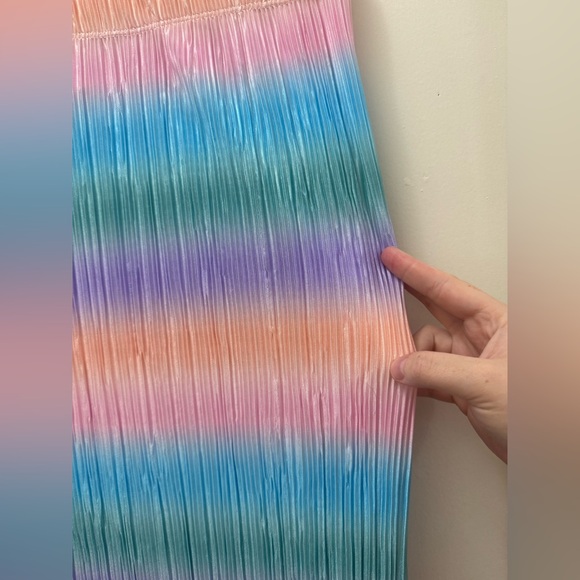 Multicolor Pleated Skirt - Picture 2 of 3